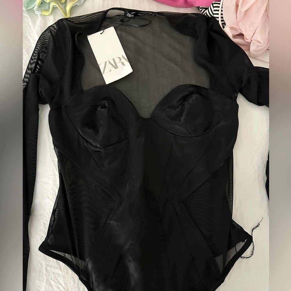 Zara mesh body suit